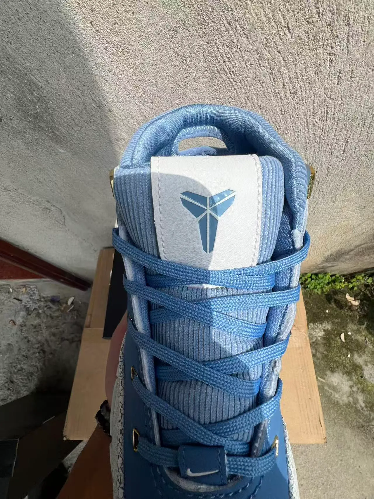 Nike Blue White High-Top Silhouette Light Synthetic Upper Basketball Shoes 4