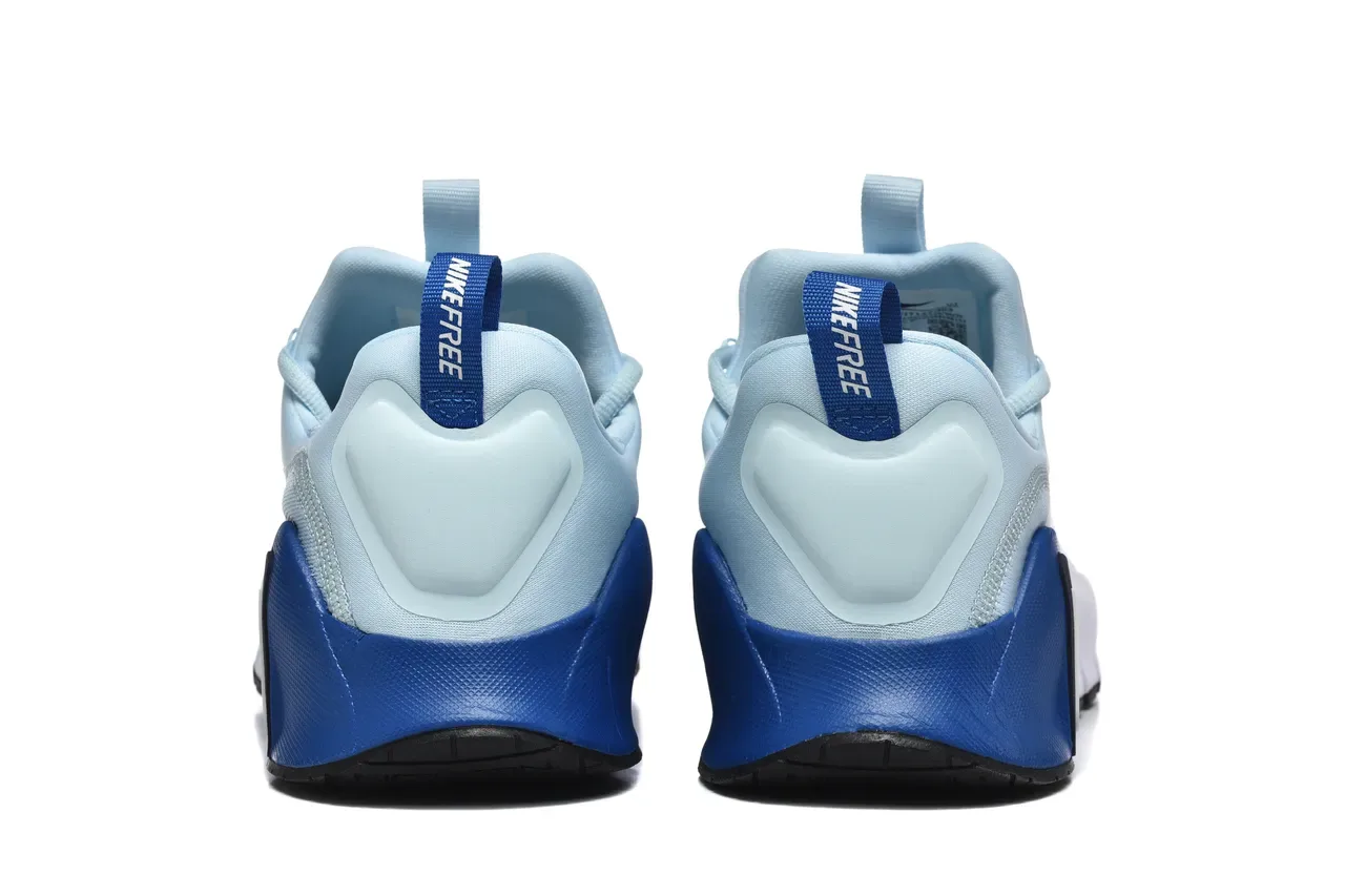 Nike Blue White Knit Upper Sculpted Grooved Midsole Lifestyle Sneakers 4