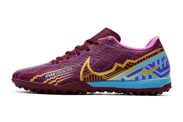 Nike Bordeaux Multicolore Coupe basse Impression géométrique Partie supérieure Chaussures de football pelouse artificielle 10