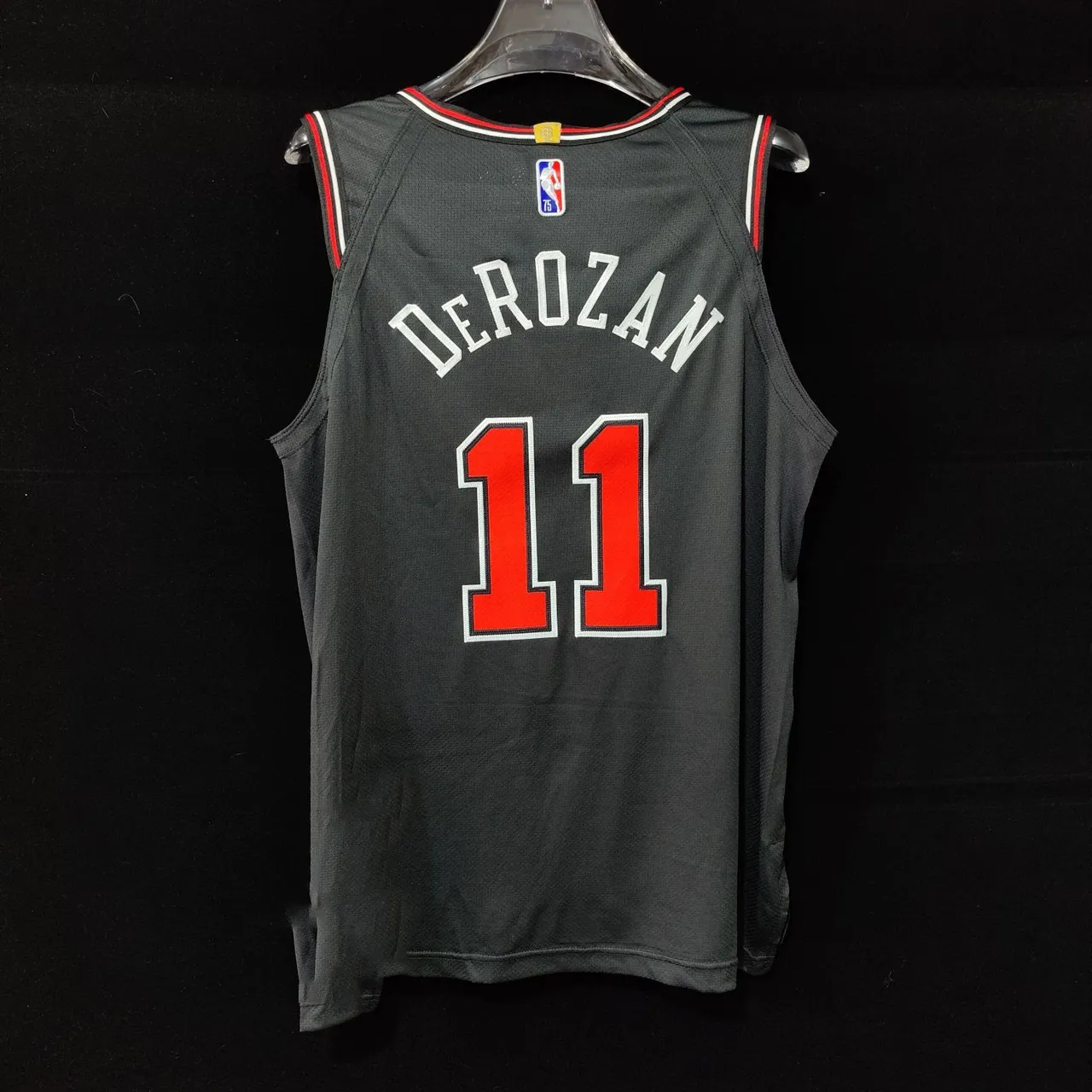 Maillot de Basket Nike Chicago Bulls Édition Icon Gris Rouge Blanc 3