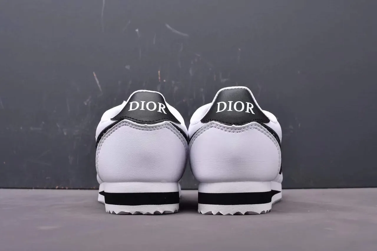 Nike Cortez White Black Embroidered Swoosh Lifestyle Sneakers 8