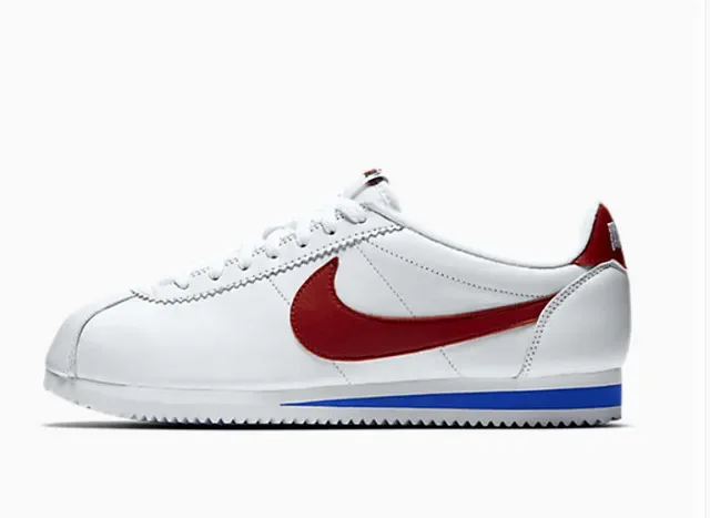 Nike Cortez White Red Blue Lifestyle Sneakers 5