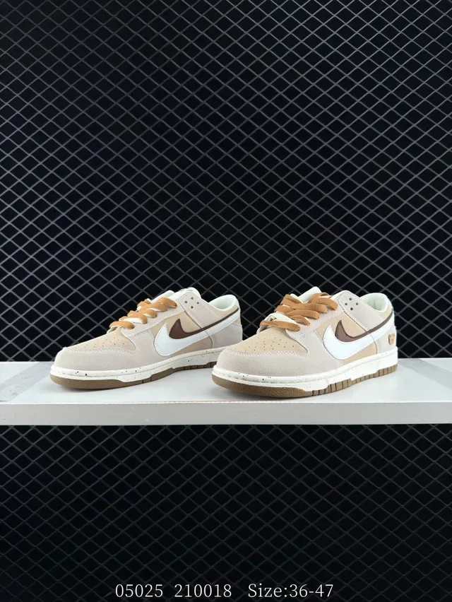 Nike Dunk Low Beige Brown Suede Lifestyle Sneakers 2