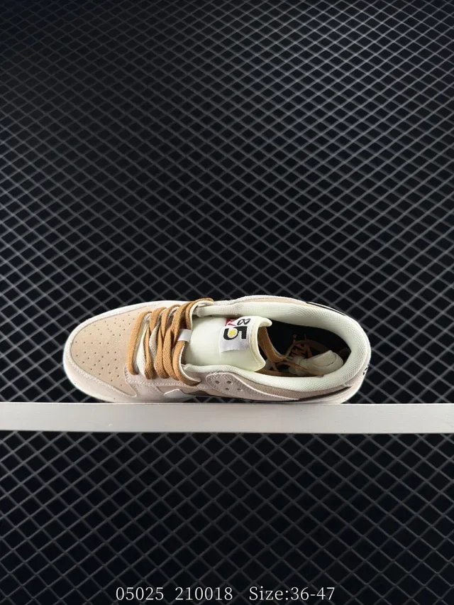 Nike Dunk Low Beige Brown Suede Lifestyle Sneakers 4