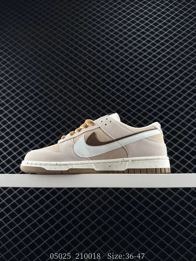 Nike Dunk Low Beige Brown Suede Lifestyle Sneakers 5