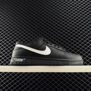 Nike Dunk Low काली सफेद 'TIME' लाइफस्टाइल स्नीकर