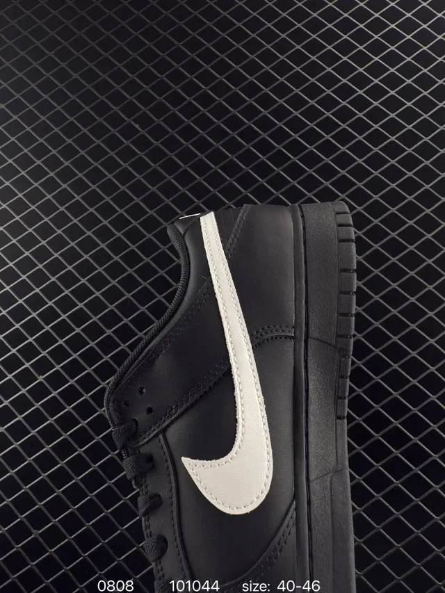 Nike Dunk Low Black White 'TIME' Lifestyle Sneakers 3
