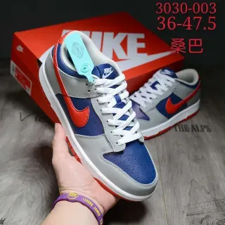 Nike Dunk Low Blue Gray Red Lifestyle Sneakers