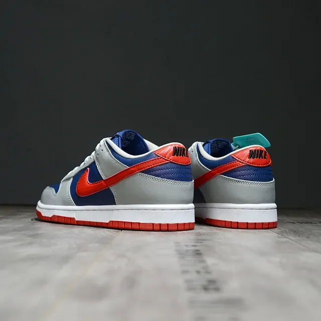 Nike Dunk Low Bleu Gris Rouge Sneakers Lifestyle 3