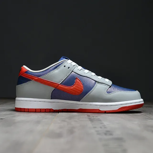 Nike Dunk Low Bleu Gris Rouge Sneakers Lifestyle 6