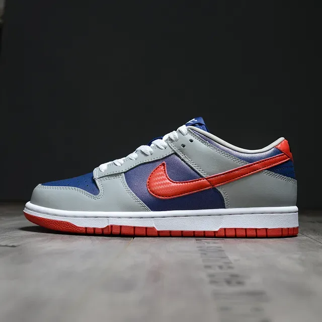 Nike Dunk Low Bleu Gris Rouge Sneakers Lifestyle 7