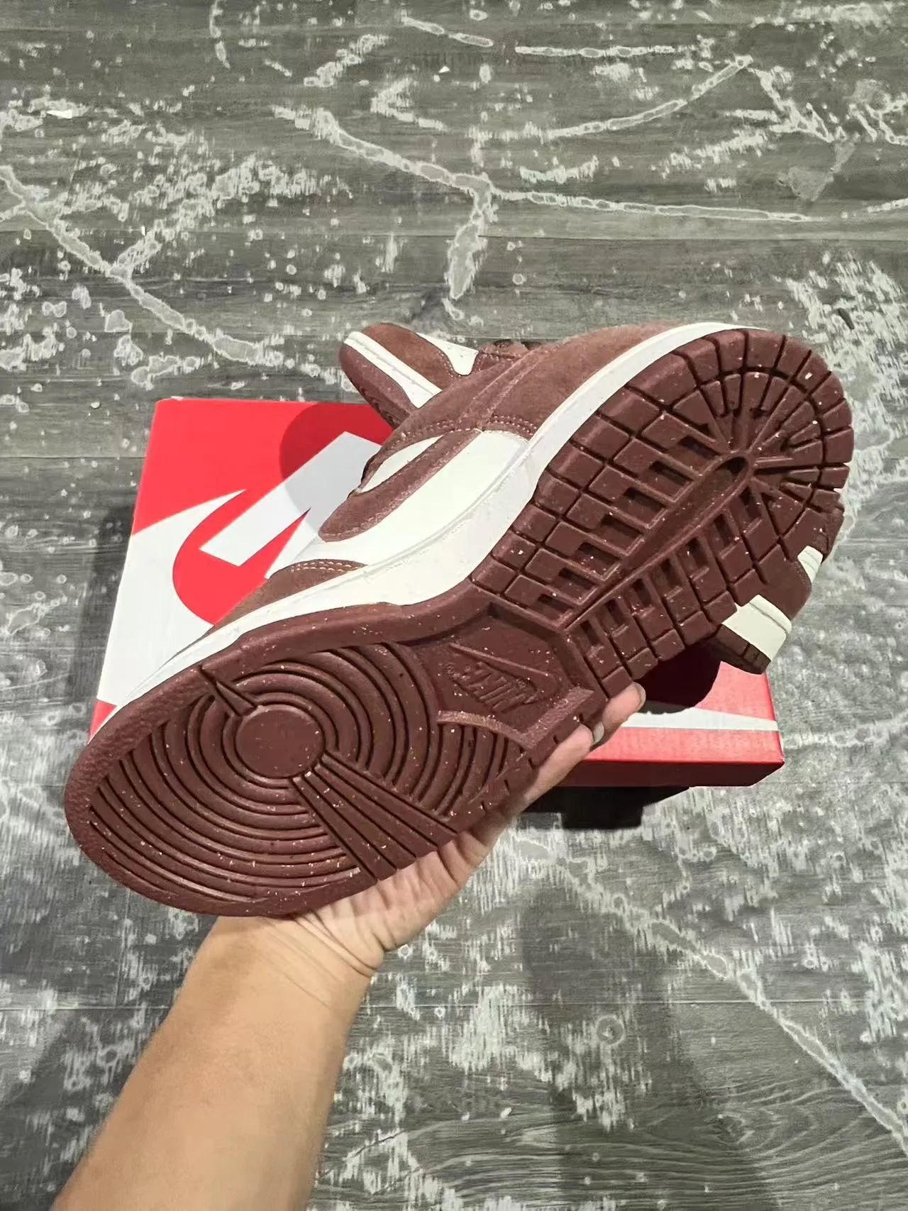 Nike Dunk Low Brown and White Lifestyle Sneakers 6