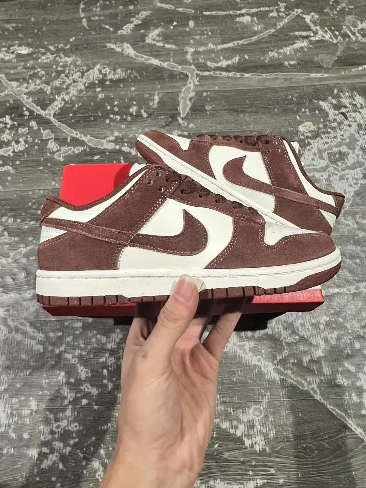 Nike Dunk Low Brown and White Lifestyle Sneakers 7