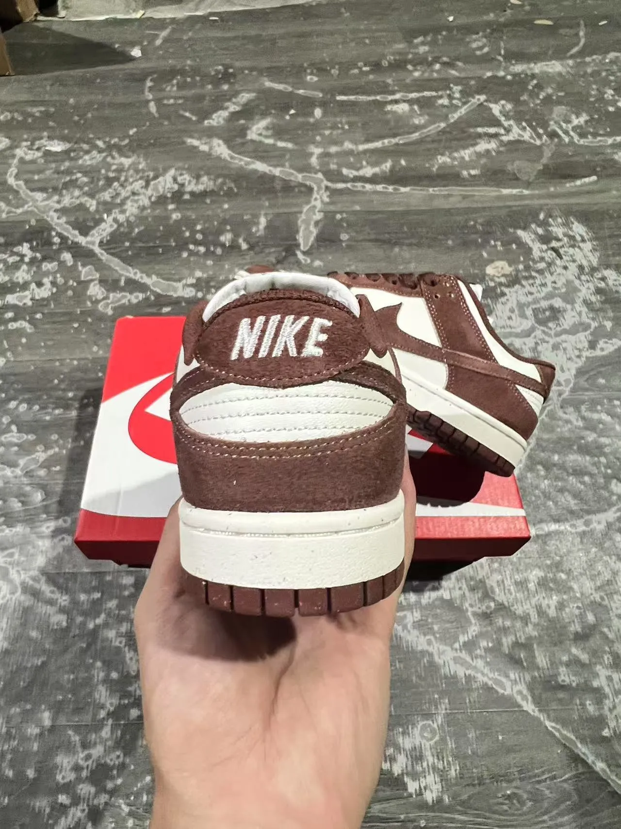 Nike Dunk Low Brown and White Lifestyle Sneakers 8