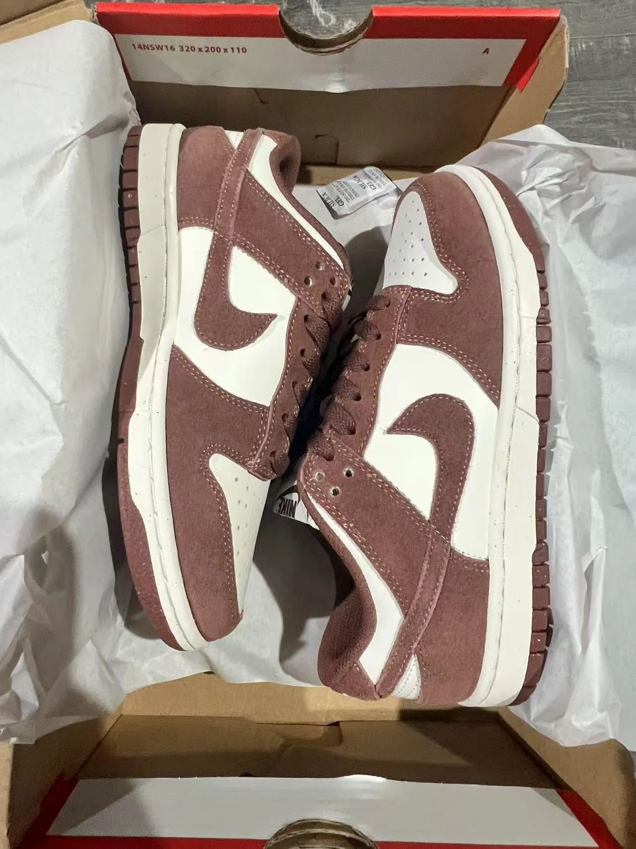Nike Dunk Low Brown and White Lifestyle Sneakers 9
