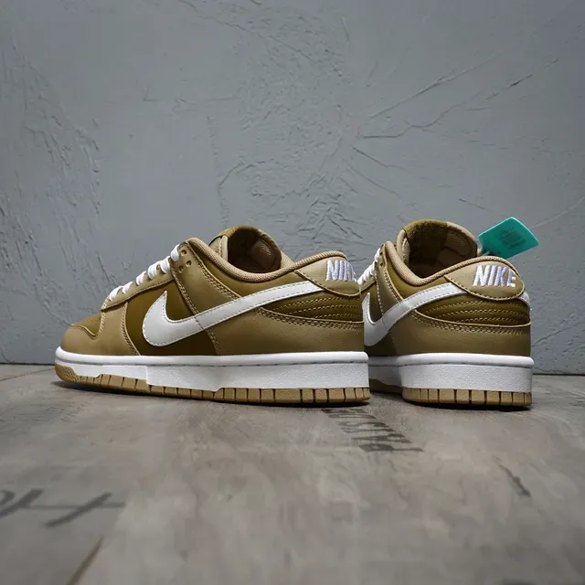 Nike Dunk Low Brown White Perforated Toe Lifestyle Sneakers 3