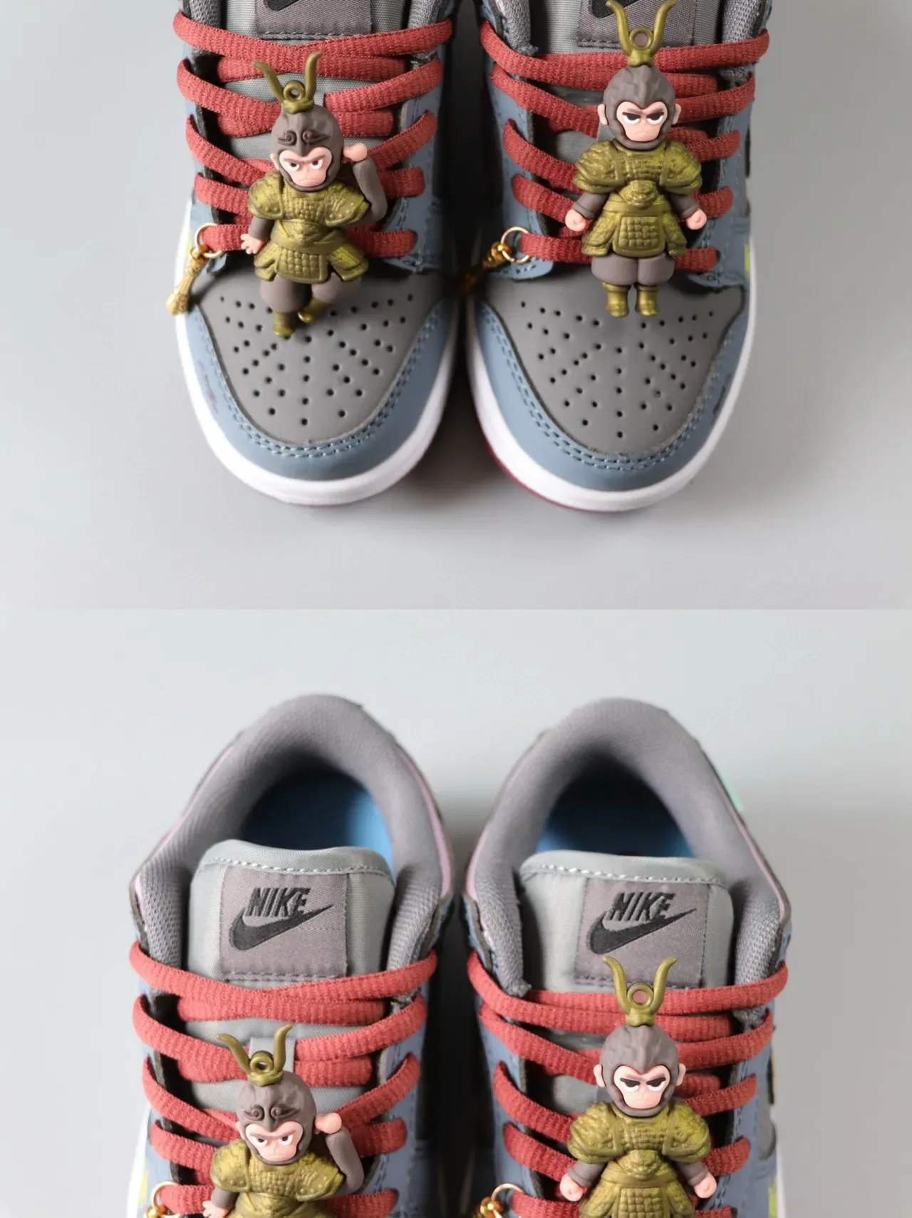 Nike Dunk Low Gray Gold Red Lifestyle Sneakers 7