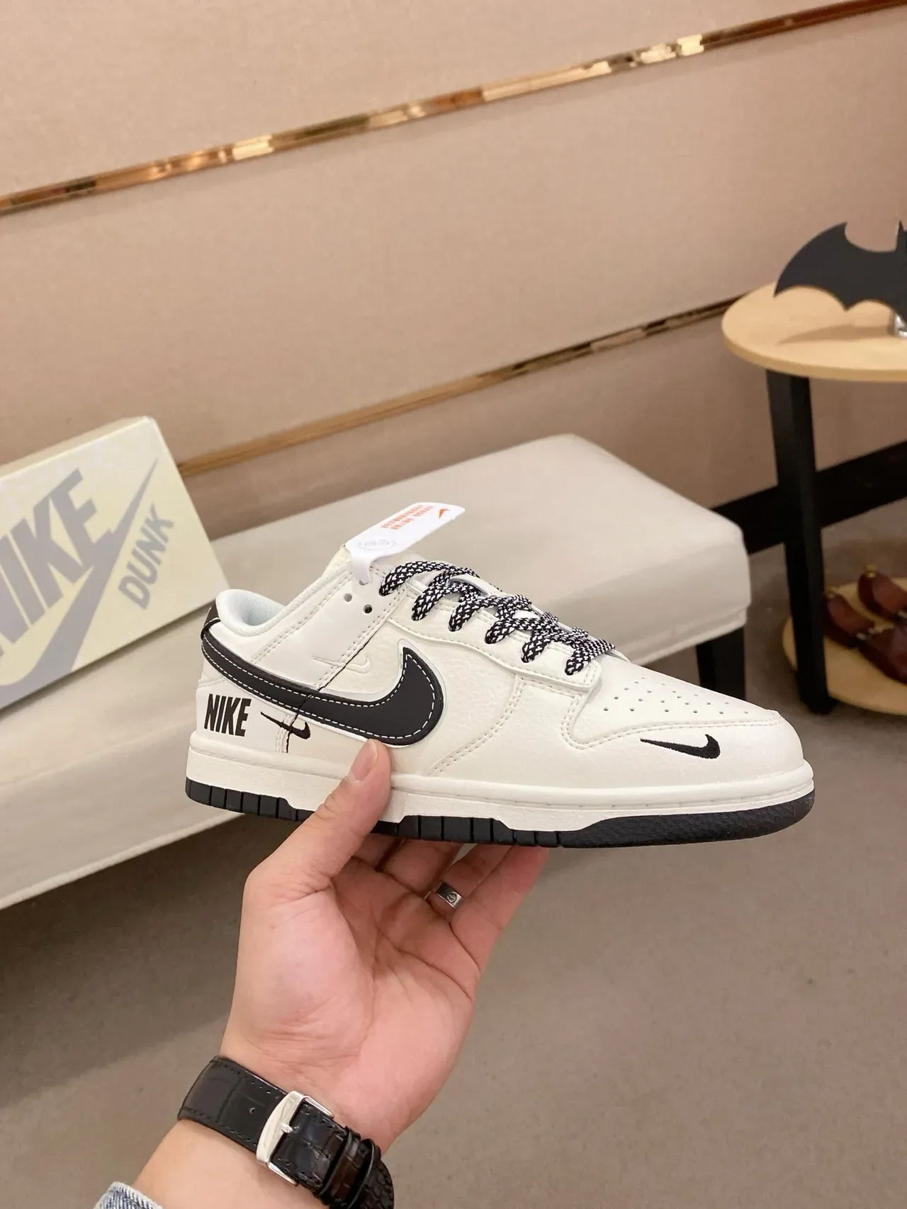 Nike Dunk Low Off-White Black Lifestyle Sneakers 4