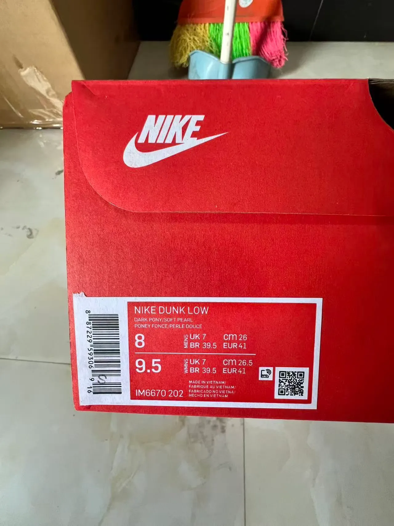 Nike Dunk Low Off-White Maroon Stitched Swoosh Lifestyle Sneakers 10