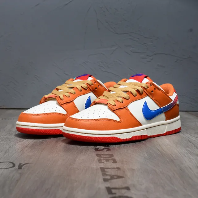 Nike Dunk Low Orange White Blue Lifestyle Sneakers 3