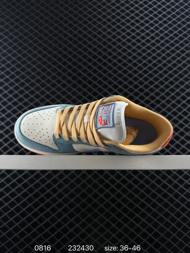 Nike Dunk Low Retro Blue Red Multi-Panel Lifestyle Sneakers 4