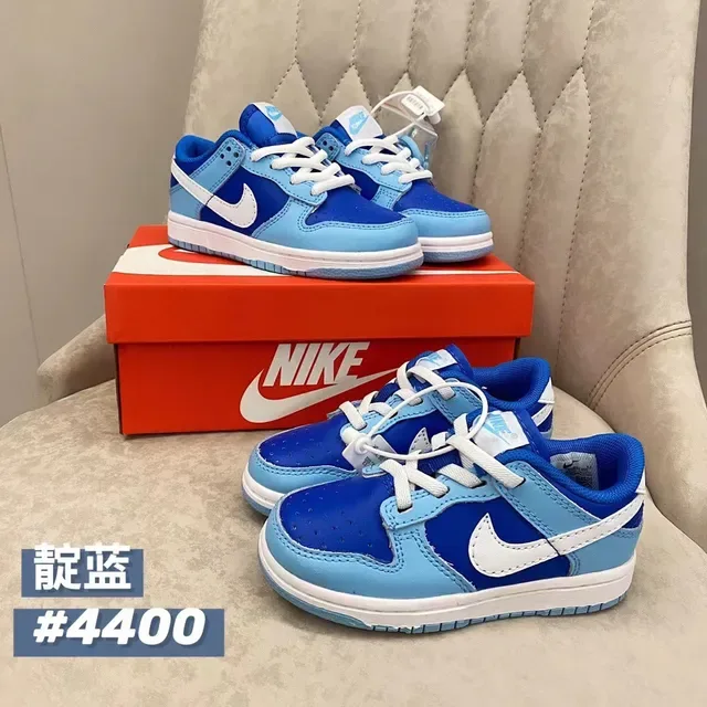 Nike Dunk Low Rome Blue Cream Kids Lifestyle Sneakers 6