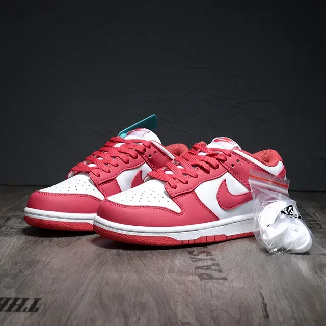 Nike Dunk Low Rose Red White Lifestyle Sneakers 3