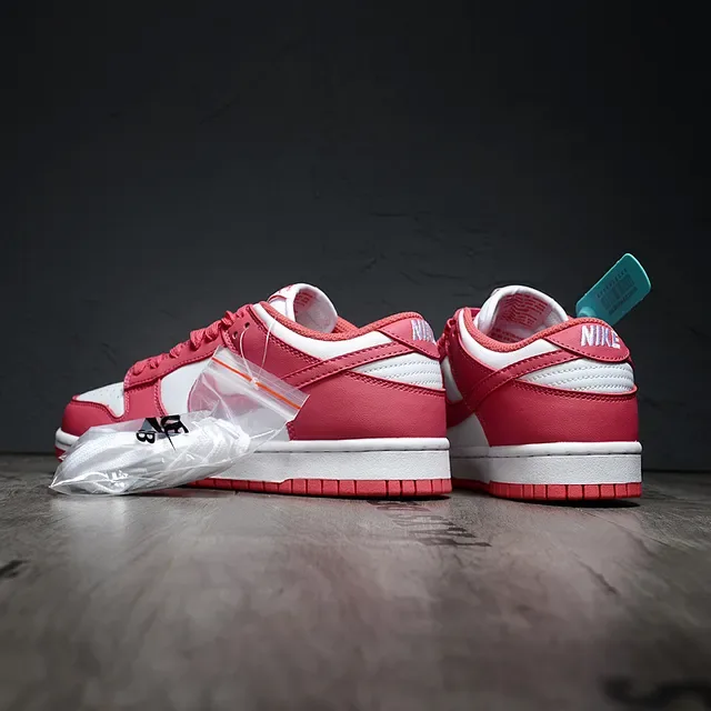 Nike Dunk Low Rose Red White Lifestyle Sneakers 4
