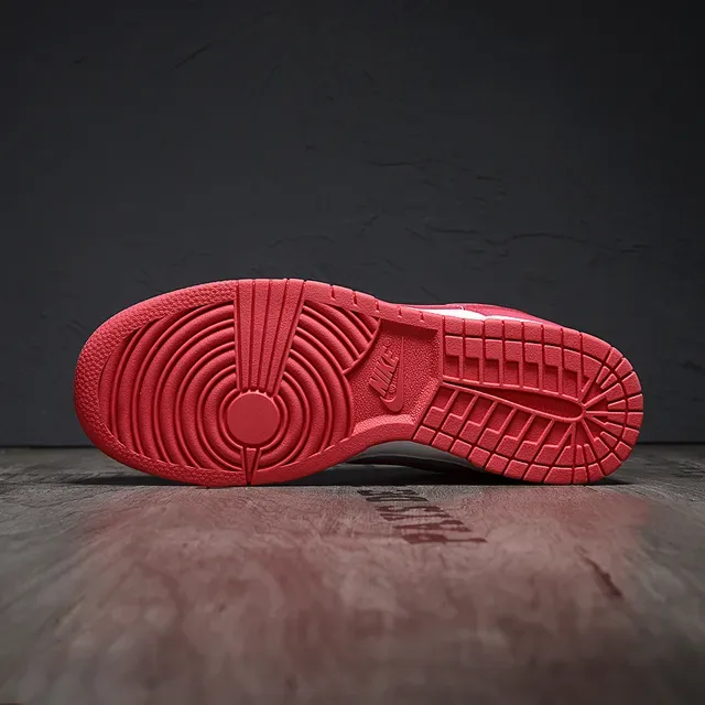 Nike Dunk Low Rose Red White Lifestyle Sneakers 5