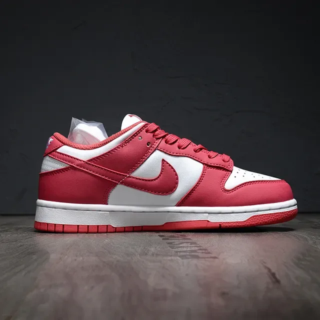 Nike Dunk Low Rose Red White Lifestyle Sneakers 6