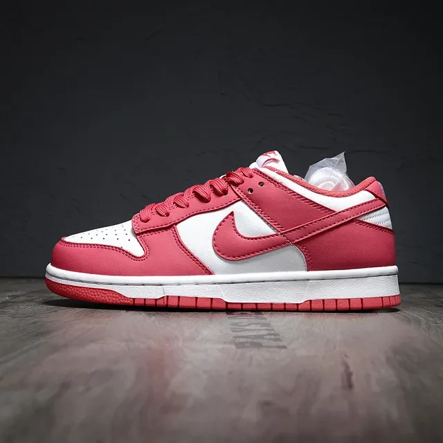 Nike Dunk Low Rose Red White Lifestyle Sneakers 7