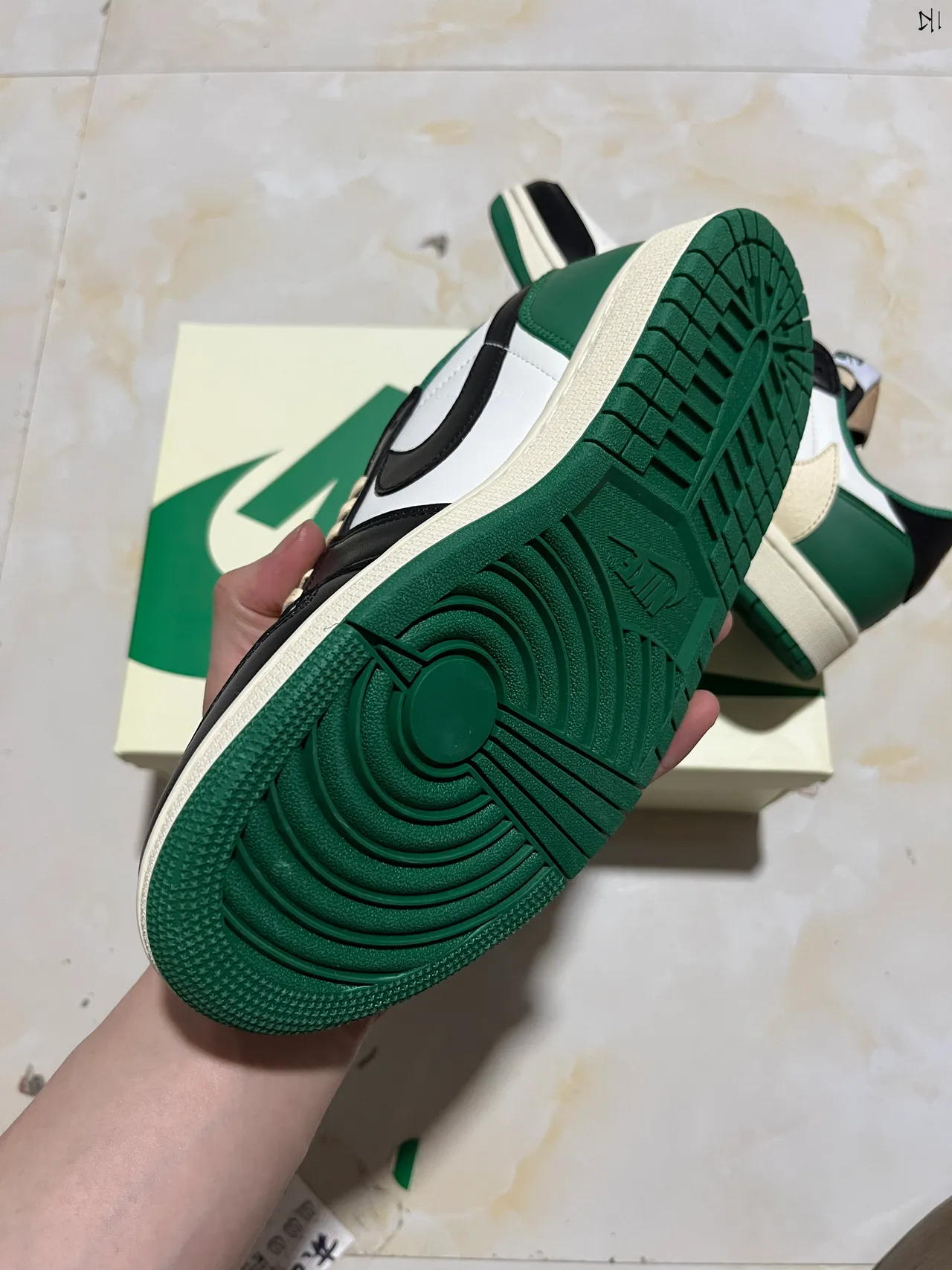 Nike Dunk Low White Black Green Cream Lifestyle Sneakers 6