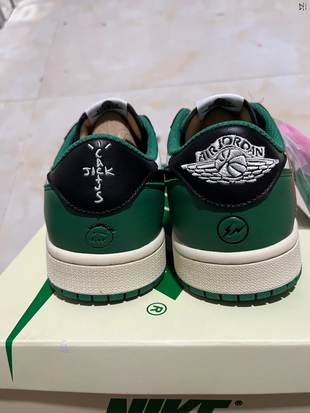 Nike Dunk Low White Black Green Cream Lifestyle Sneakers 8