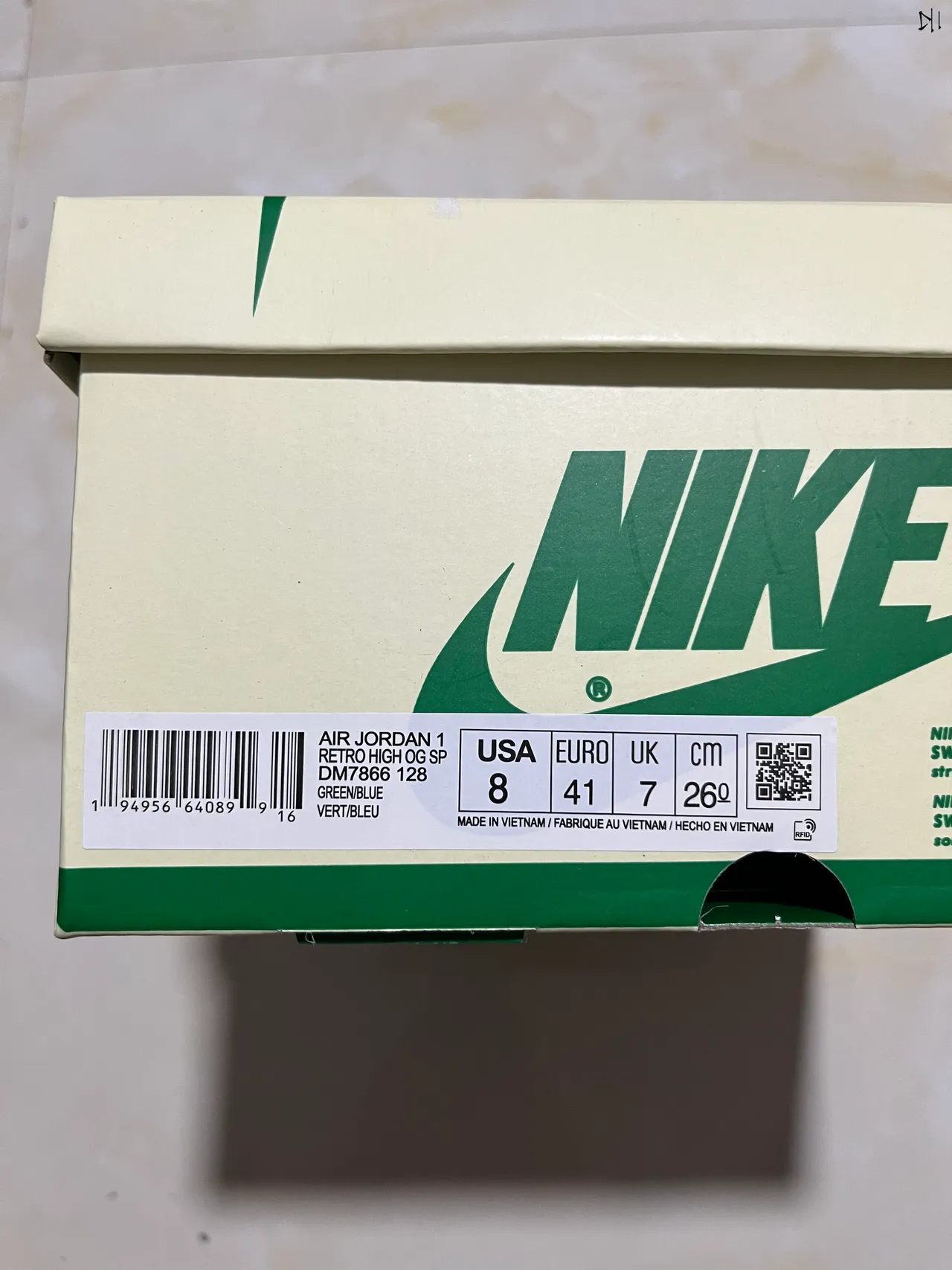 Nike Dunk Low White Black Green Cream Lifestyle Sneakers 10