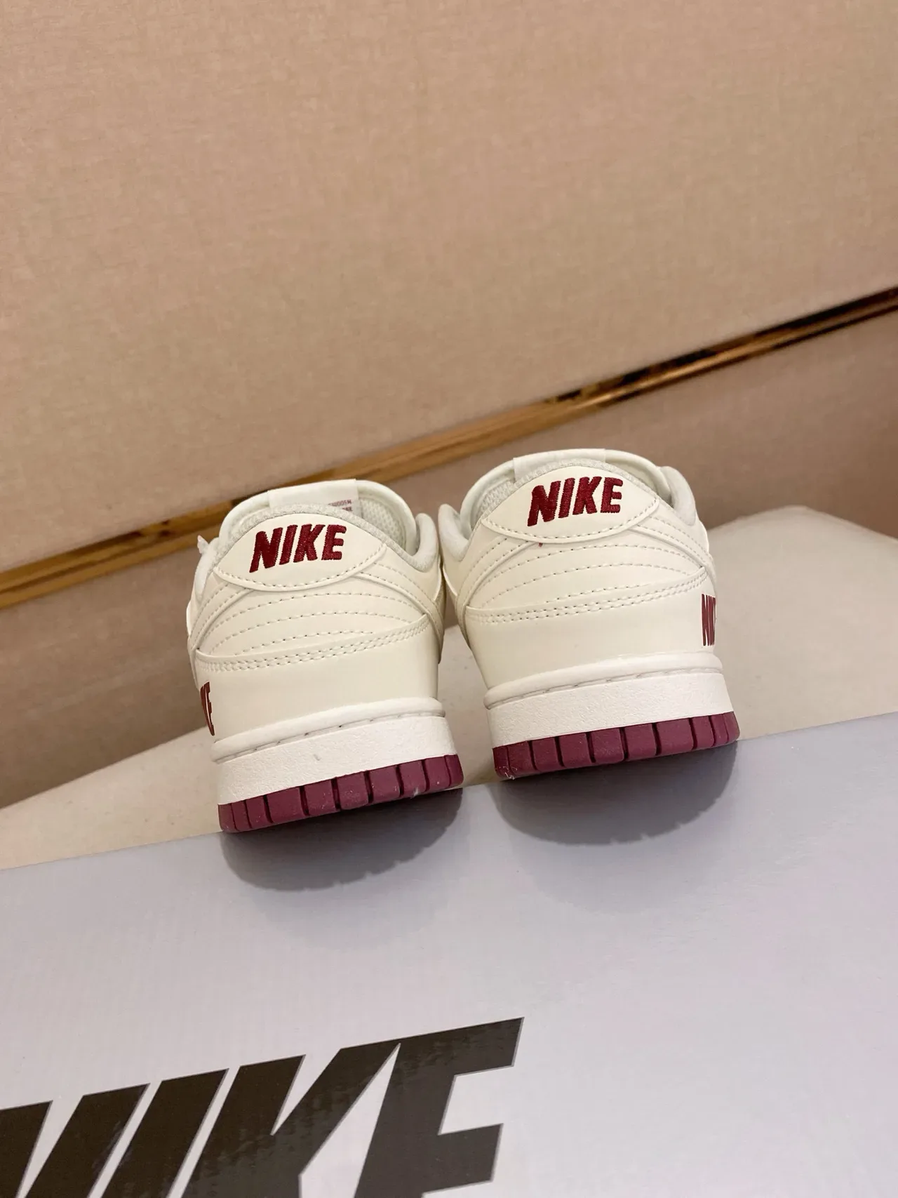 Nike Dunk Low White Maroon Lifestyle Sneakers 8