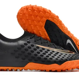 नाइके Flyknit Ultra काला नारंगी टर्फ फुटबॉल जूते