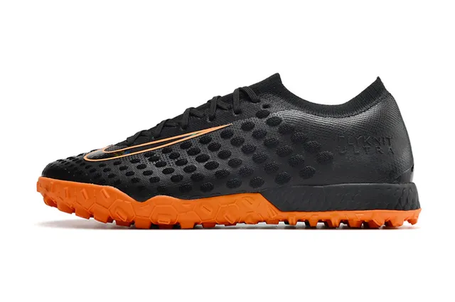 Nike Flyknit Ultra Chaussures de football Noir Orange Turf 14