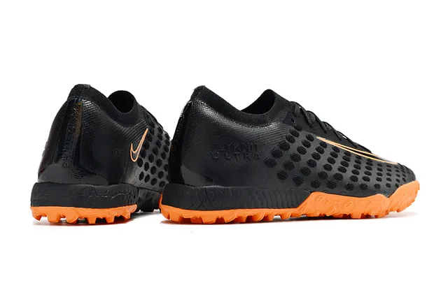 Nike Flyknit Ultra Chaussures de football Noir Orange Turf 16