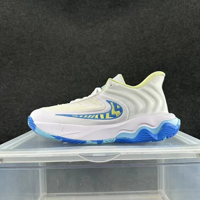 Nike G.T. Cut White Blue Lime suela media esculturada ondulada zapatos de baloncesto 2