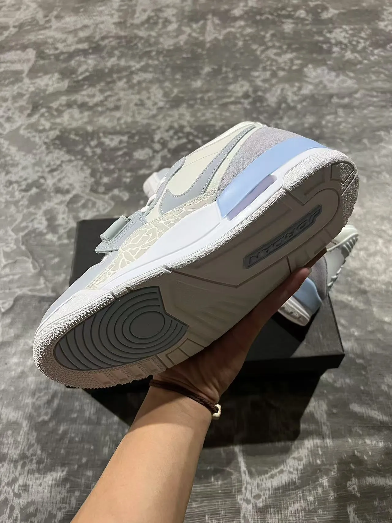 Nike Gray Blue Low-Top Layered Synthetic And Suede Lifestyle Sneakers 6