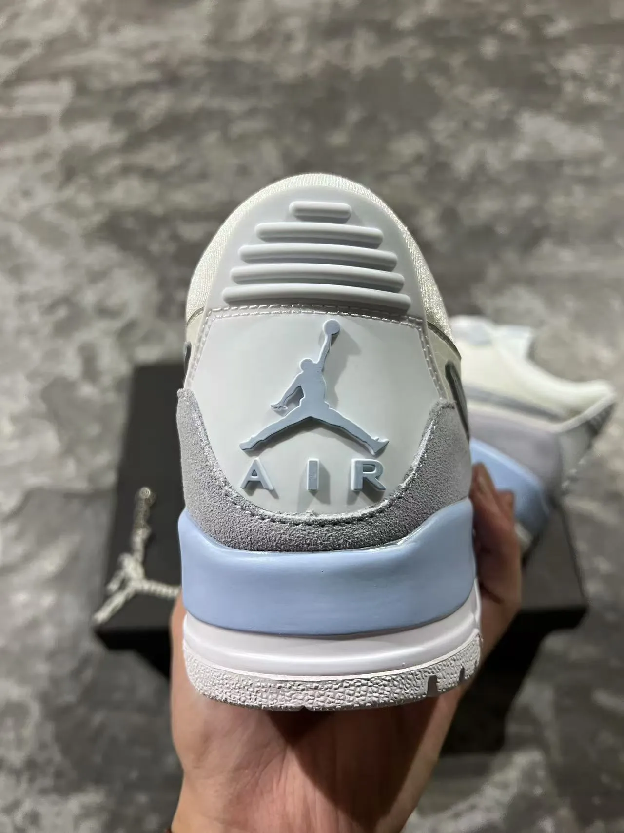 Nike Gray Blue Low-Top Layered Synthetic And Suede Lifestyle Sneakers 8