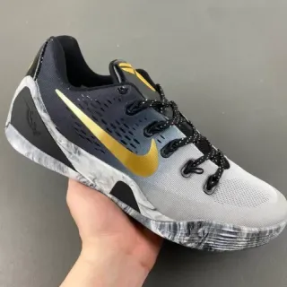 Nike 灰金低帮透气网面篮球鞋