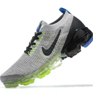 Nike Zapatillas de Running Gris Verde Flyknit Upper Suela Unidad de Aire Visible de Longitud Completa