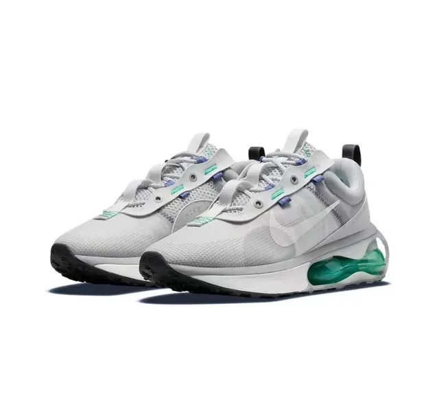 Nike Gray Green Mesh Upper Translucent Air Unit Lifestyle Sneakers 3