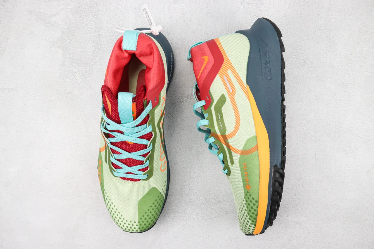 Nike Green Orange GORE-TEX Waterproof React Foam Midsole Running Shoes 3