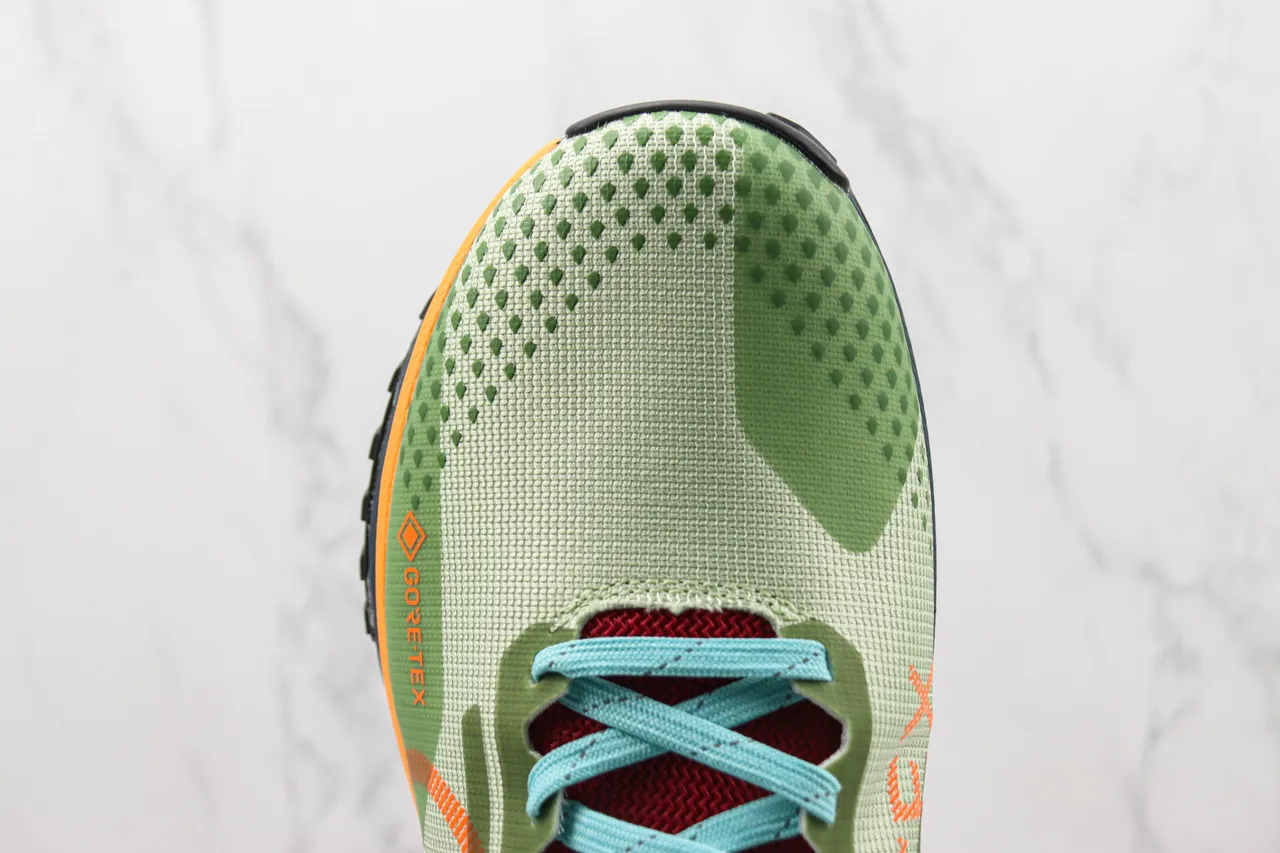 Nike Green Orange GORE-TEX Waterproof React Foam Midsole Running Shoes 6