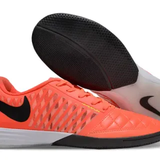 Nike Hypervenom Indoor Laranja Preto Caixa de Dedos Matelassada Diagonal Cage Sintético Overlay Tênis de Futebol Indoor