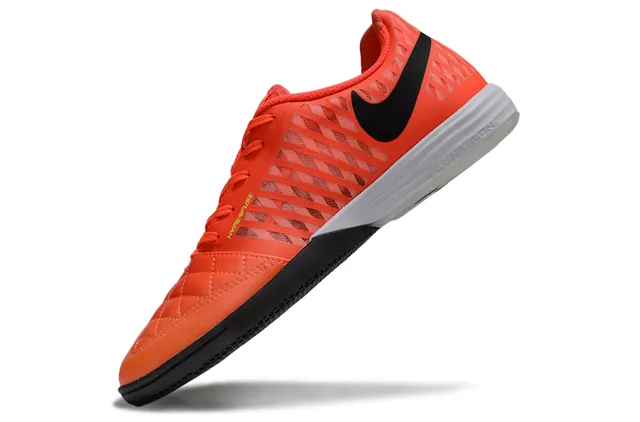 Nike Hypervenom Indoor Orange Black Quilted Toe Box Diagonal Synthetic Cage Overlay Indoor Soccer Shoes 3