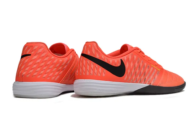 Nike Hypervenom Indoor Orange Black Quilted Toe Box Diagonal Synthetic Cage Overlay Indoor Soccer Shoes 6