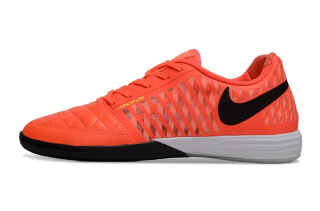 Nike Hypervenom Indoor Orange Black Quilted Toe Box Diagonal Synthetic Cage Overlay Indoor Soccer Shoes 8